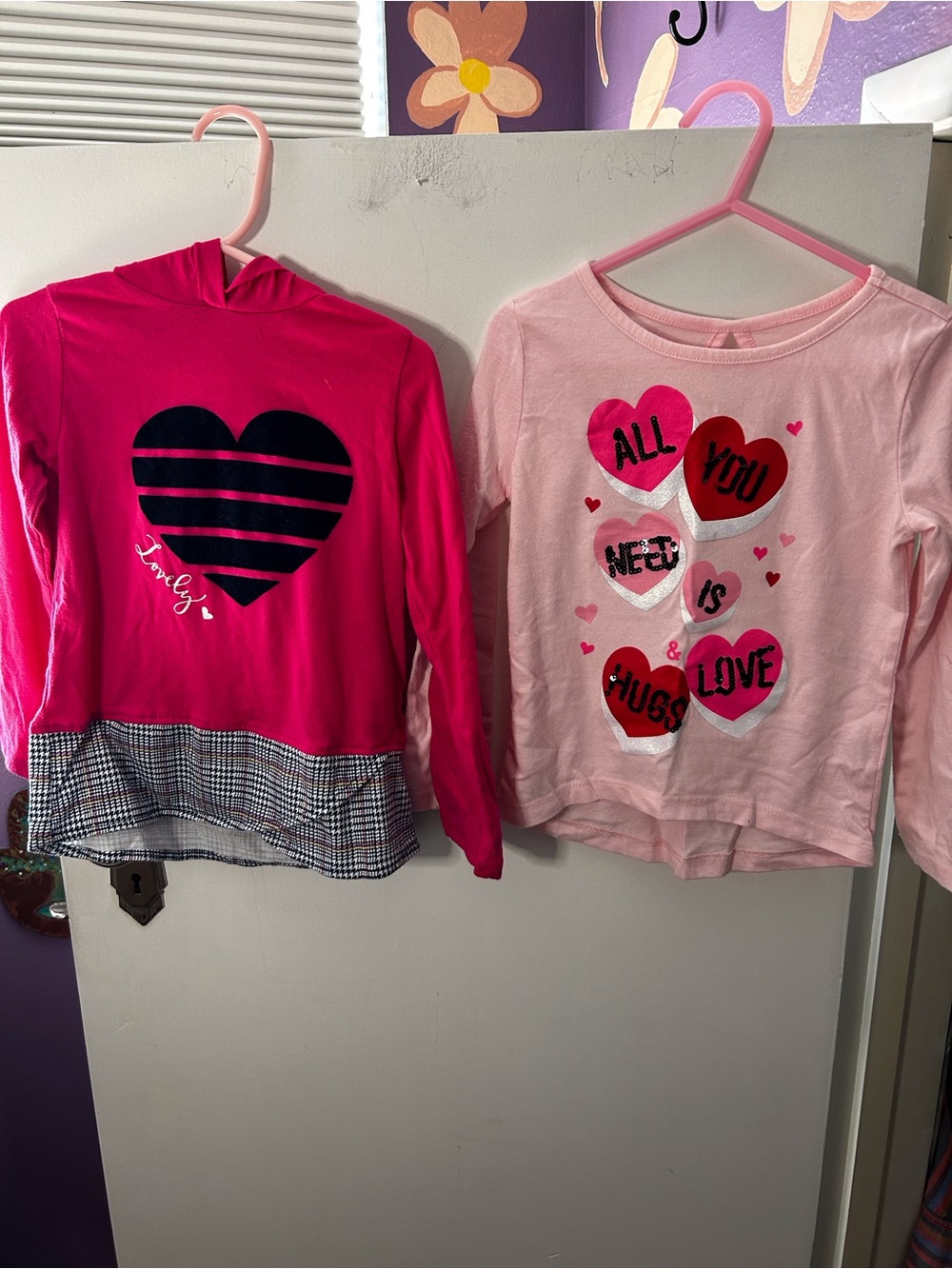 Girls' Long-Sleeve Heart Tshirts Lot
